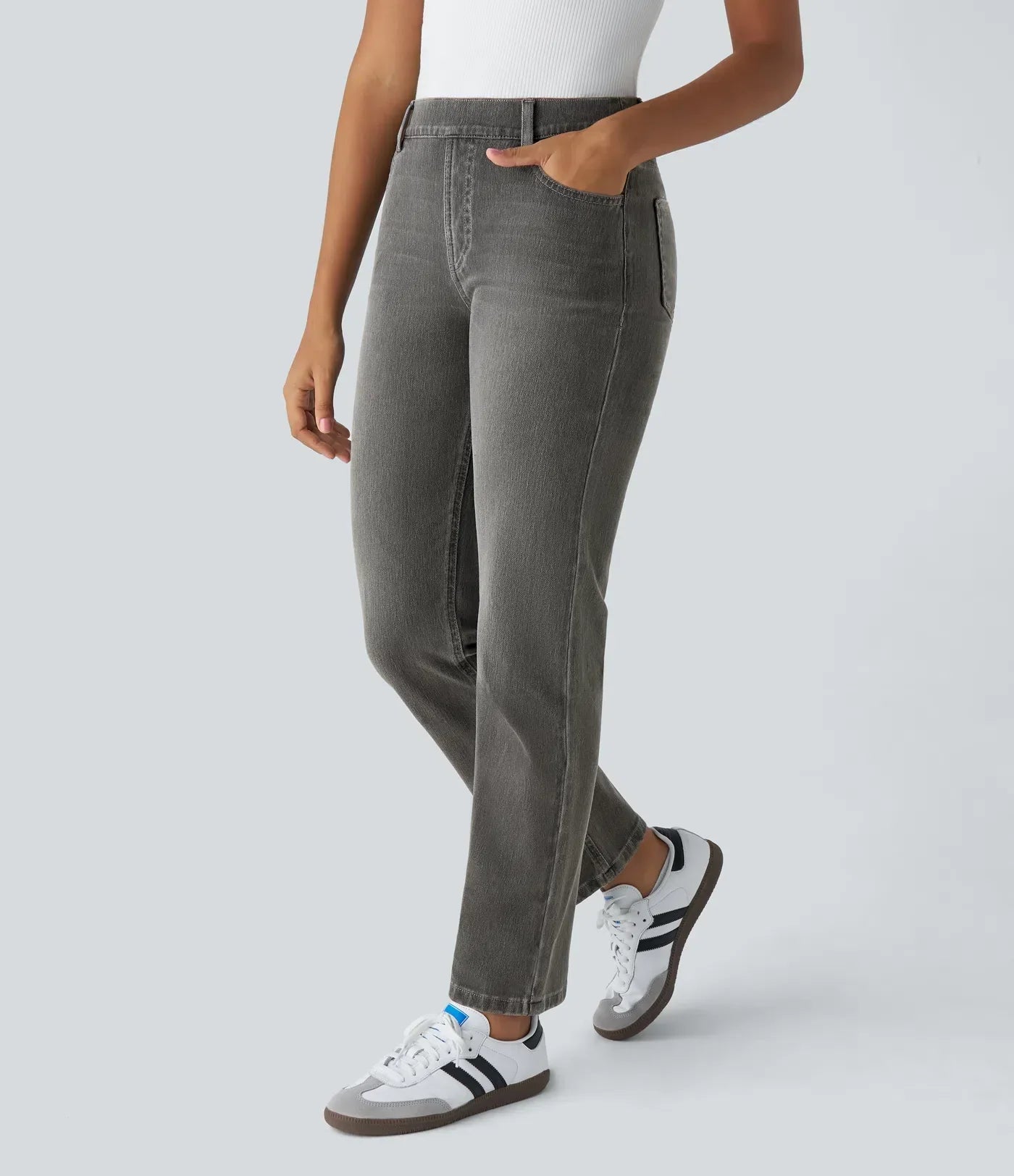 Lara | Spodnie z wysokim stanem i elastycznym pasem