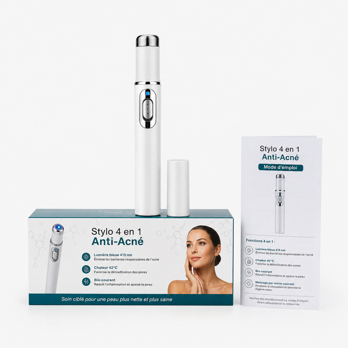 Stylo Anti-Imperfections 4-en-1 – Acne, Boutons, Pores & Cicatrices