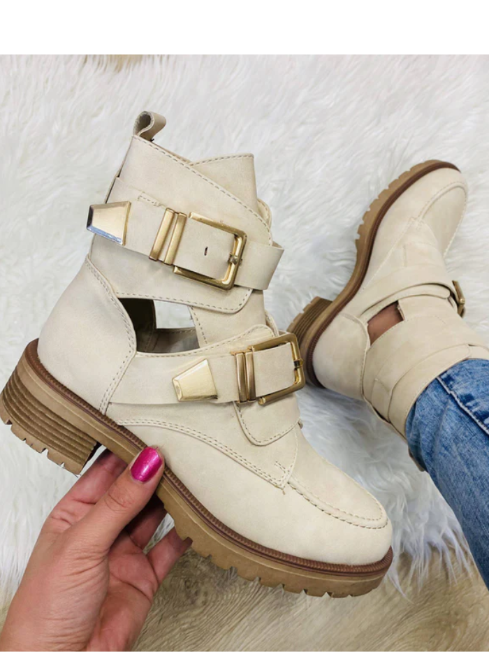 Zofia | Beżowe Botki